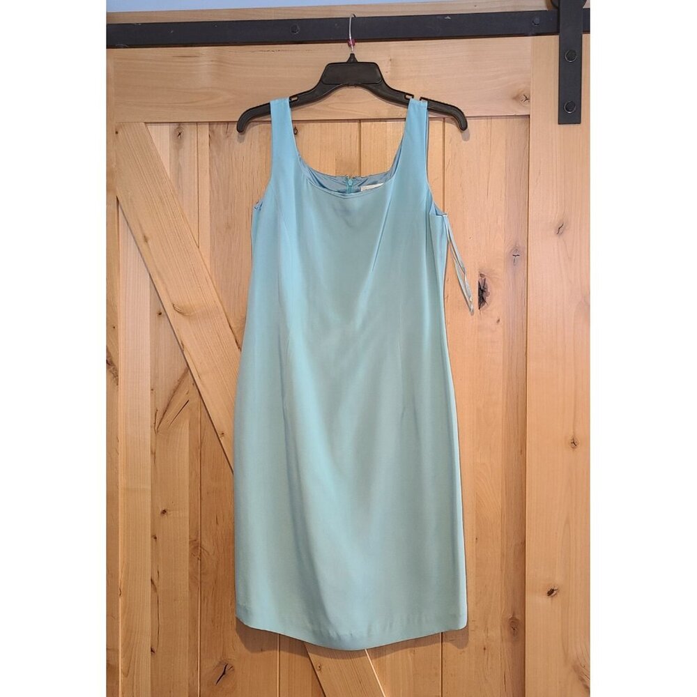 Liz Claiborne 100% Silk Dress Suit Blazer Lined Blue Size 10 2 Piece Office - Picture 3 of 16